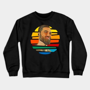 Retro Gigachad Meme Crewneck Sweatshirt